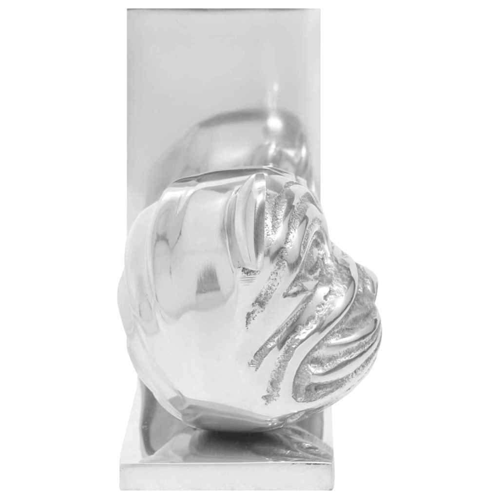 Buchstützen 2 pcs Silber 8 x 12 x 16.5 cm Aluminium