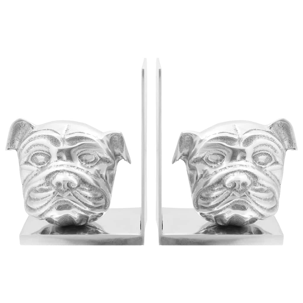 Buchstützen 2 pcs Silber 8 x 12 x 16.5 cm Aluminium