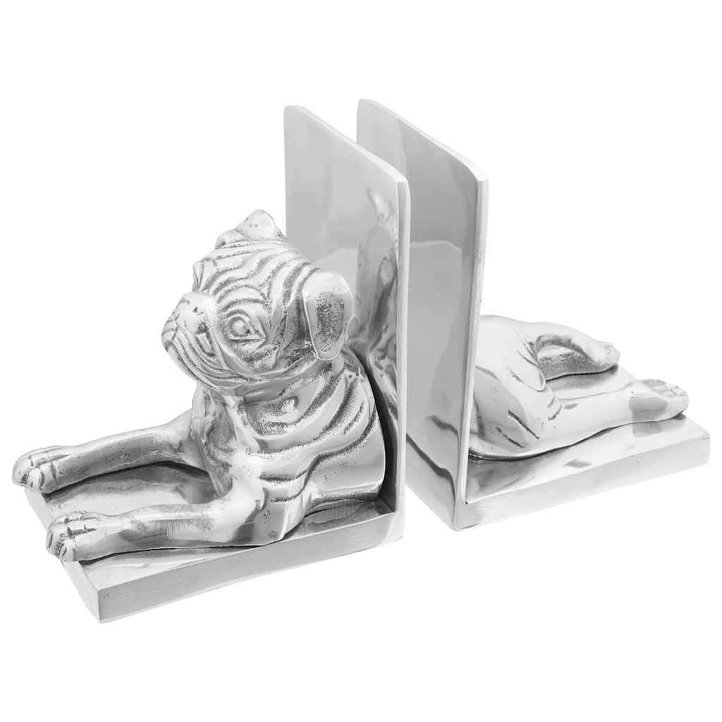 Buchstützen 2 pcs Silber 12 x 15 x 18 cm Aluminium