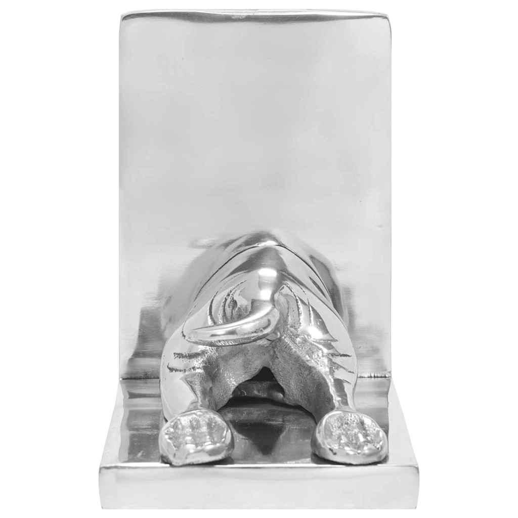 Buchstützen 2 pcs Silber 12 x 15 x 18 cm Aluminium