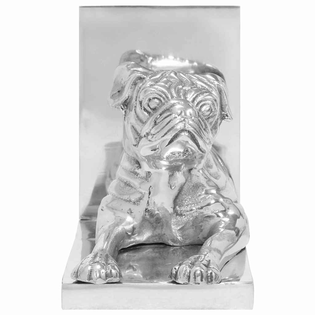 Buchstützen 2 pcs Silber 12 x 15 x 18 cm Aluminium