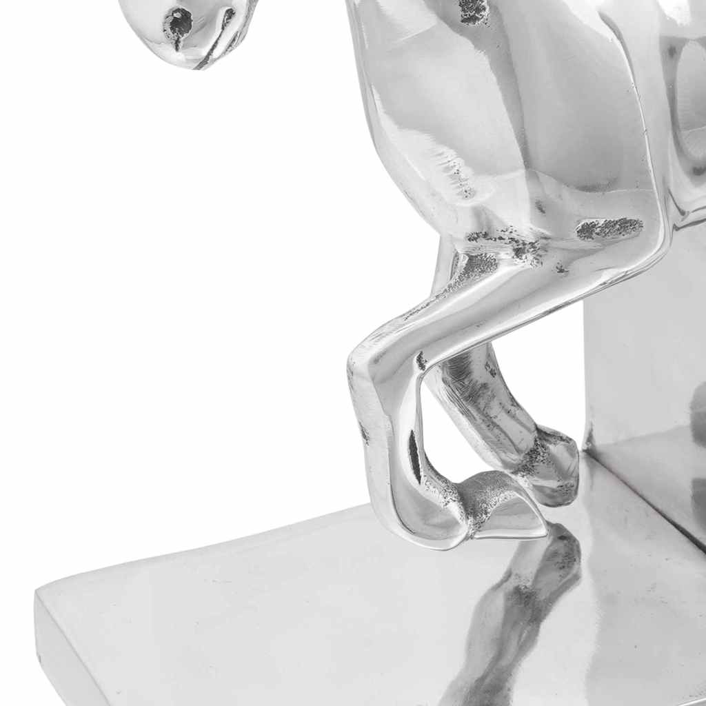 Buchstützen 2 pcs Silber 11 x 14 x 25 cm Aluminium