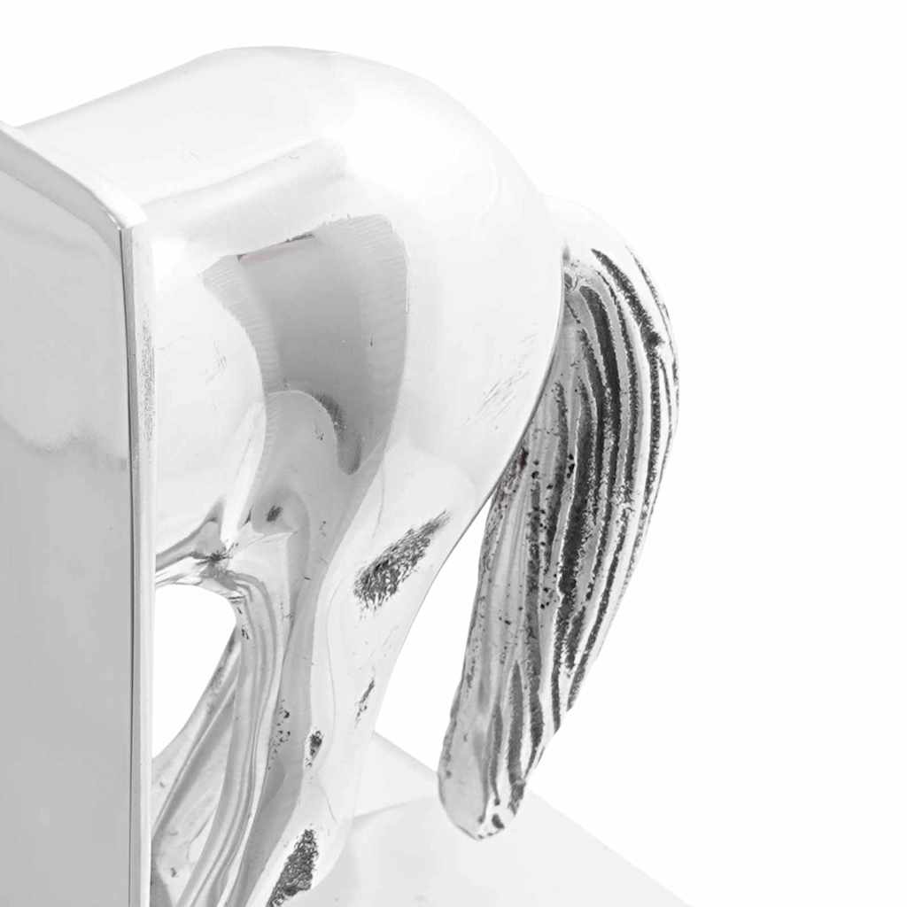 Buchstützen 2 pcs Silber 11 x 14 x 25 cm Aluminium