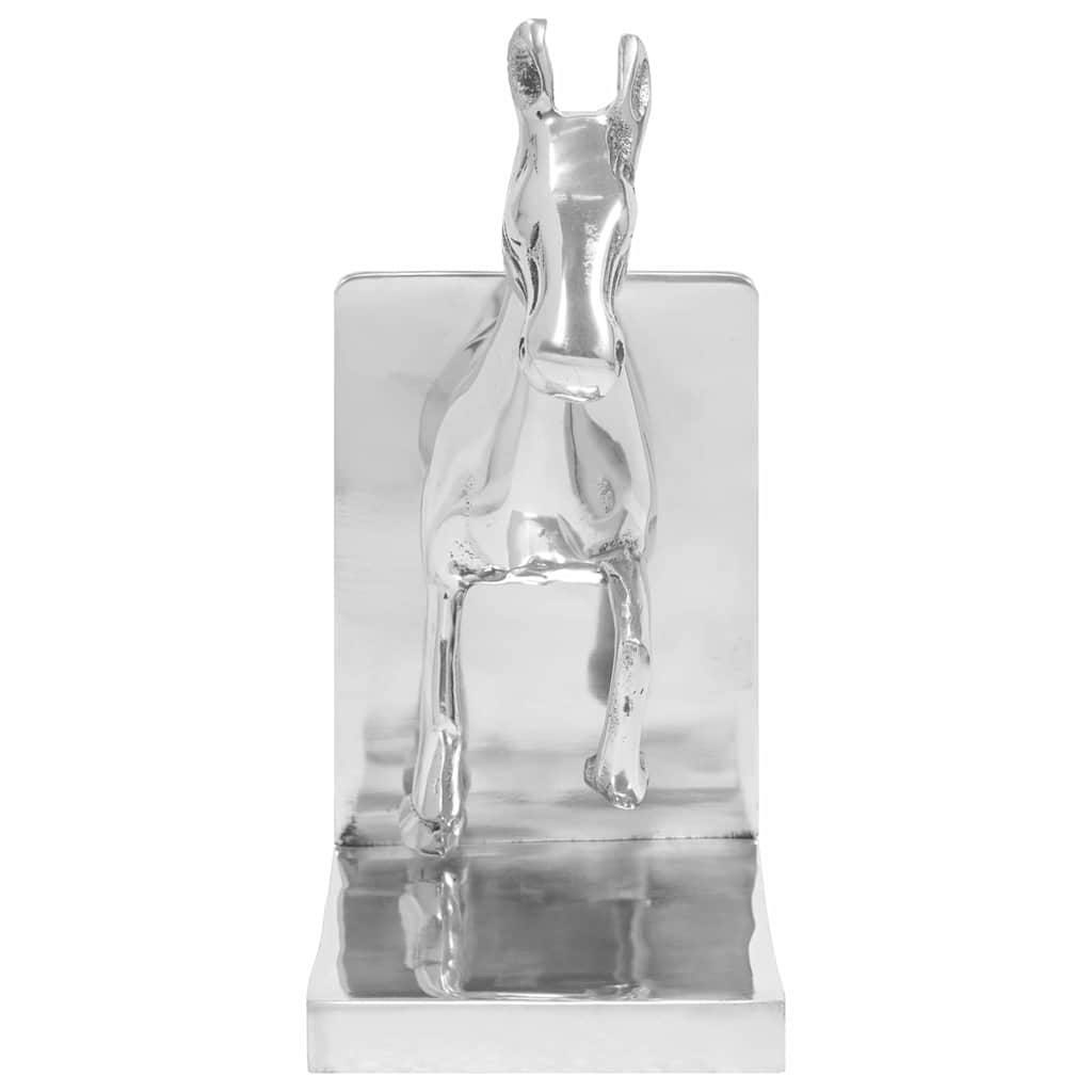Buchstützen 2 pcs Silber 11 x 14 x 25 cm Aluminium