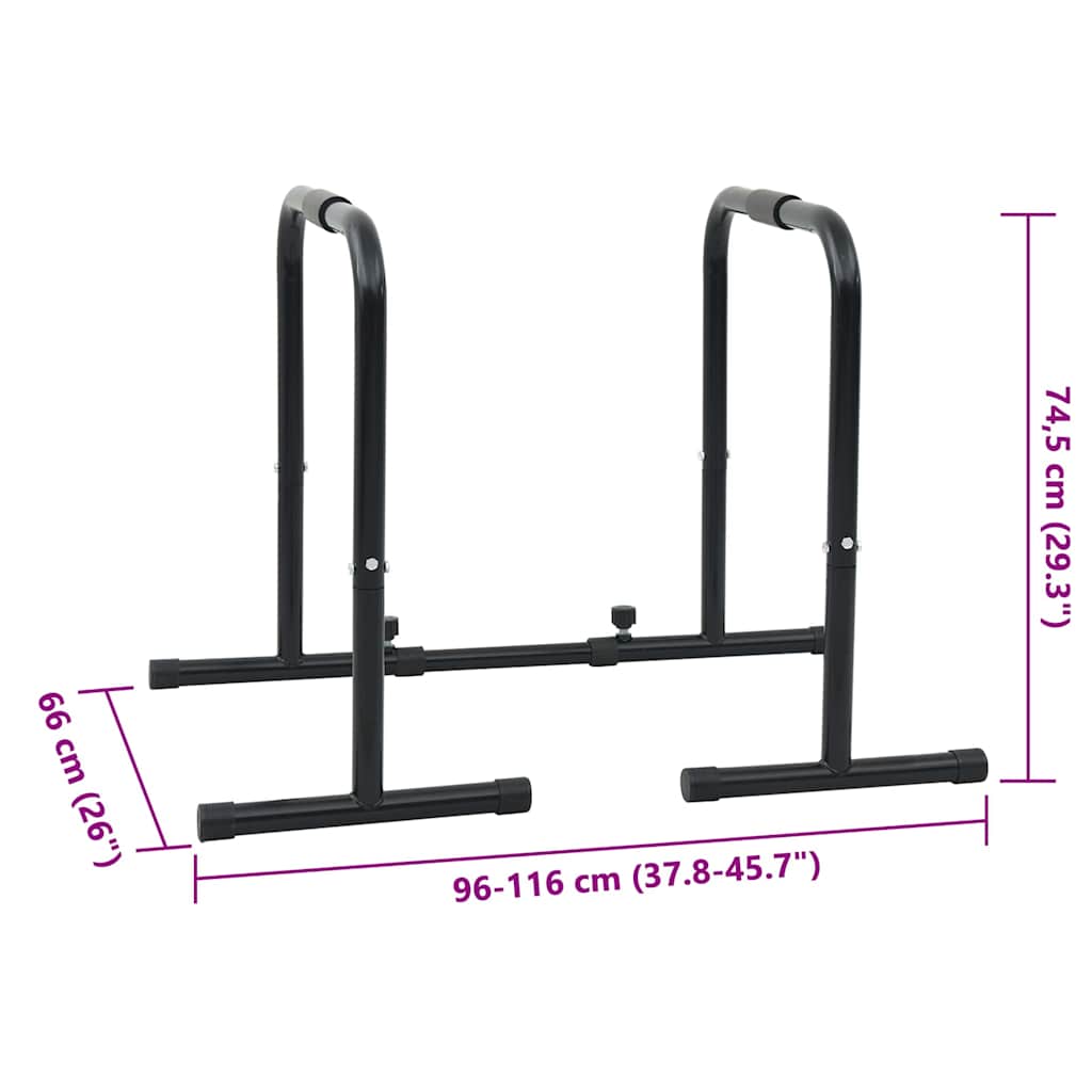 Dip-Stange Schwarz 116 x 66 x 74.5 cm Pulverbeschichteter Stahl
