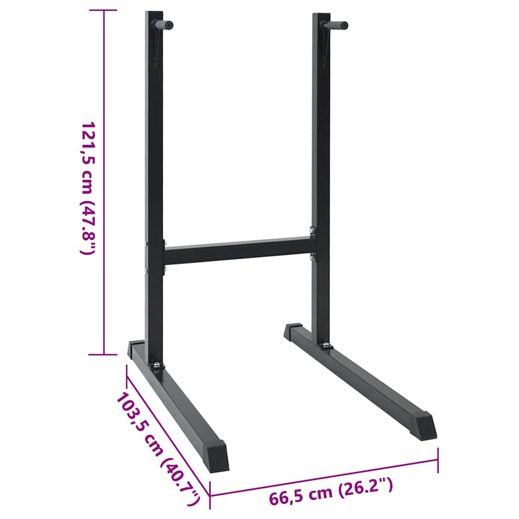 Dip Station Schwarz 104 x 66,5 x 122 cm