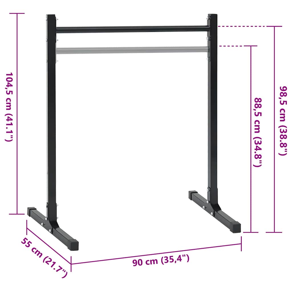 Dip-Stationen Manuell 2 pcs Schwarz 109 x 90 x 105 cm