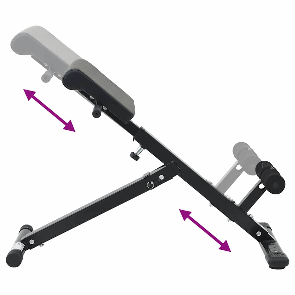 Hyperextensionsbank Schwarz 101 x 70 x 71 cm