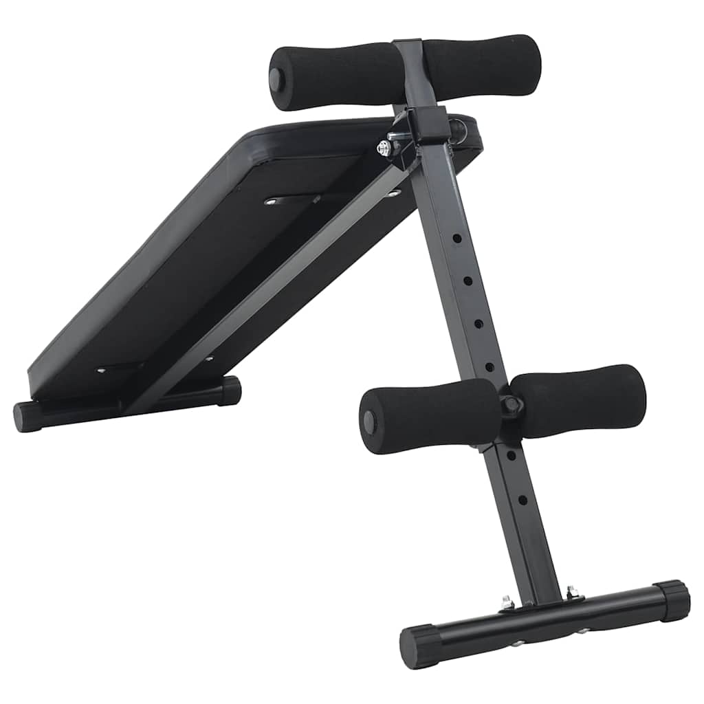 Bauchtrainer Schwarz 124 x 33.5 x 55 cm