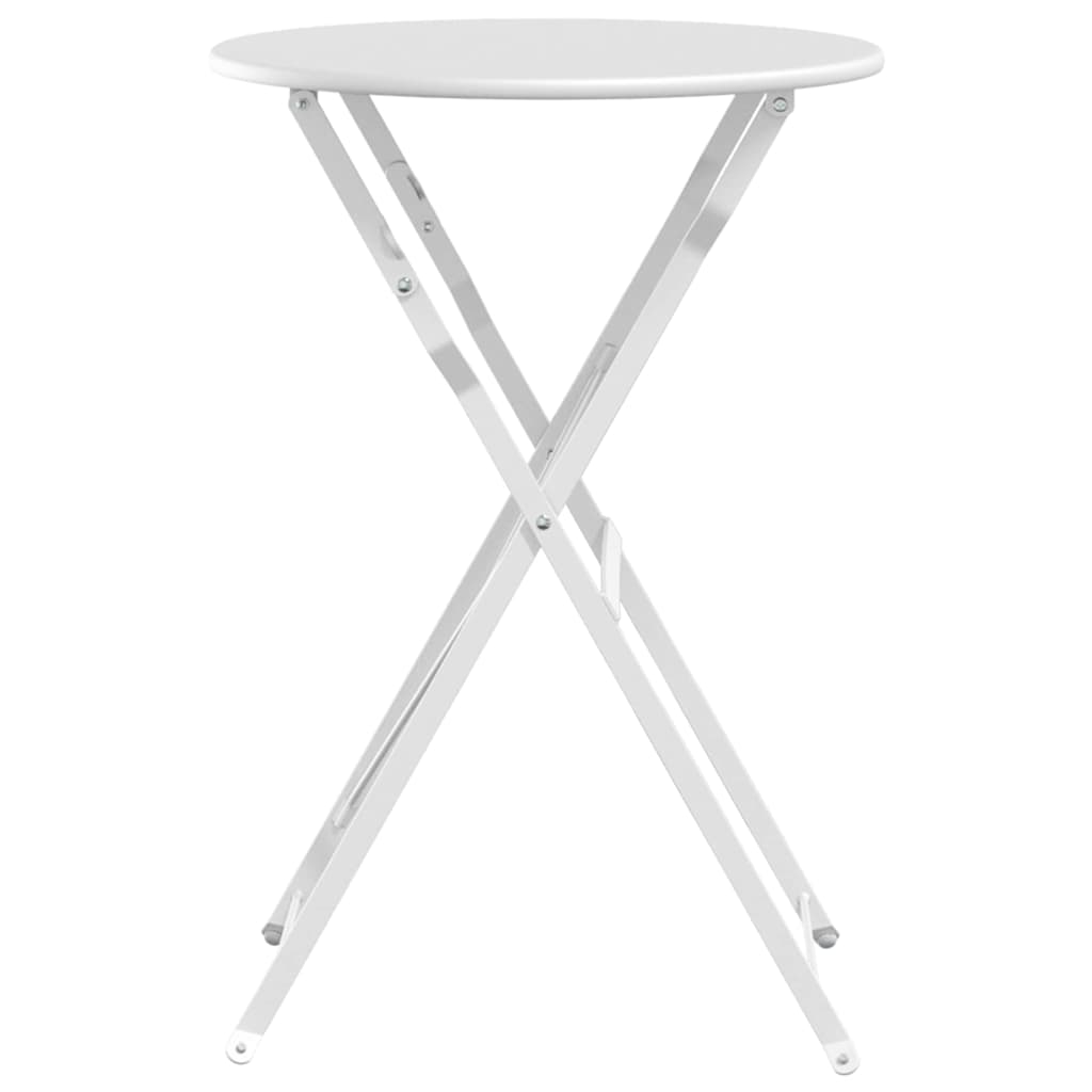 Bistrotisch Weiß Ø50x71 cm Pulverbeschichteter Stahl