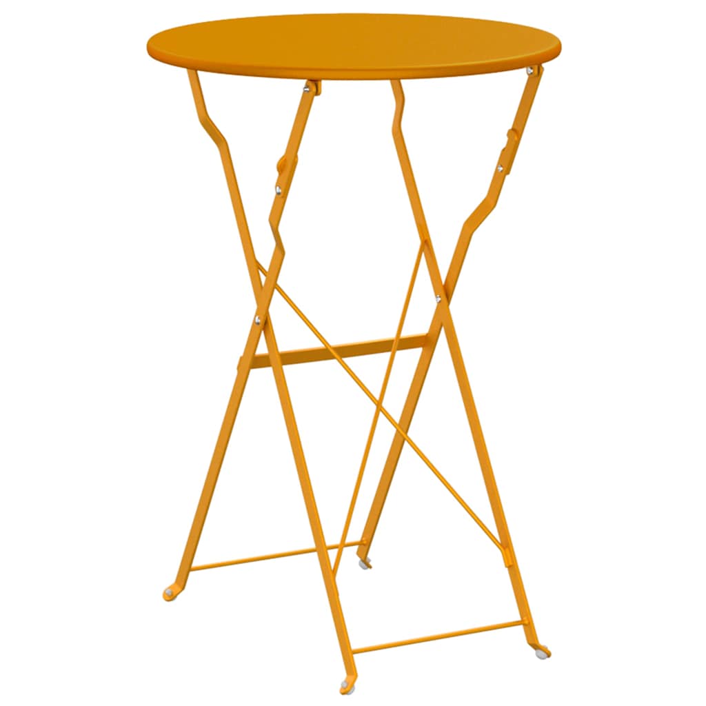 Bistrotisch Senfgelb Ø50x71 cm Pulverbeschichteter Stahl