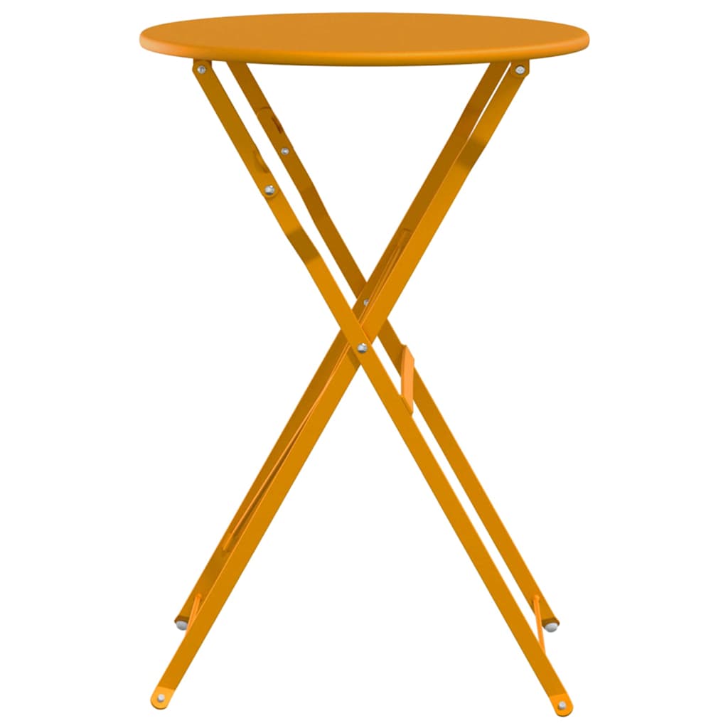 Bistrotisch Senfgelb Ø50x71 cm Pulverbeschichteter Stahl