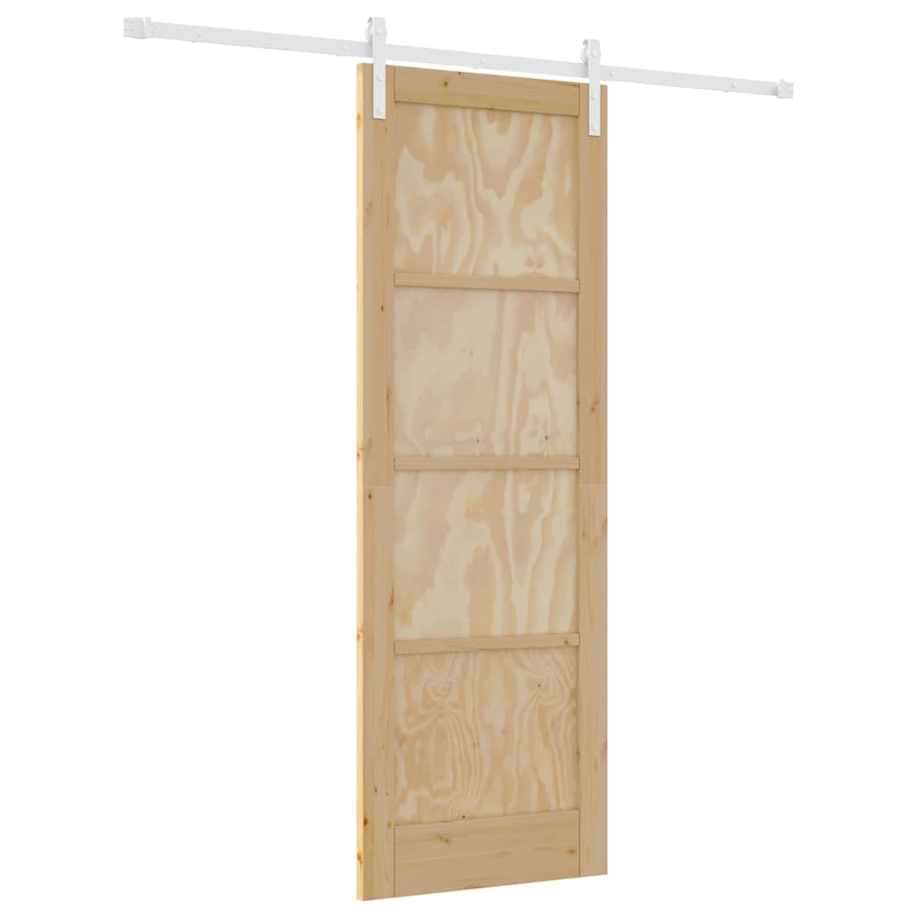 Schiebetür Manuell Natur und Weiß 73,5 x 211 cm
