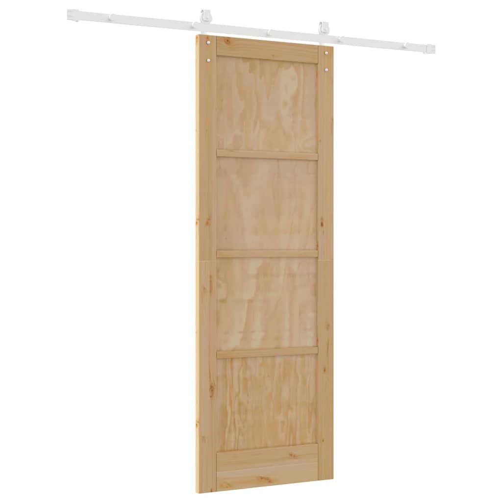 Schiebetür Manuell Natur und Weiß 73,5 x 211 cm