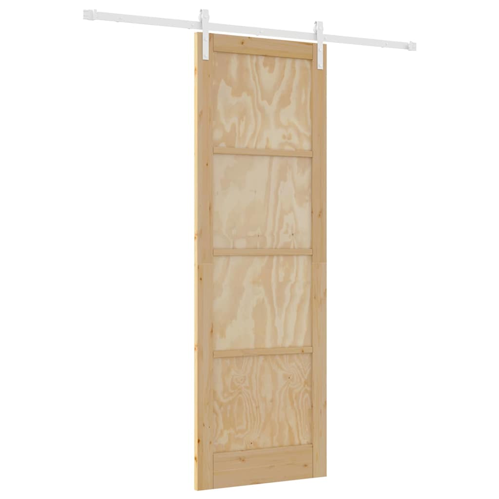 Schiebetür Manuell Natur und Weiß 78 x 232 cm