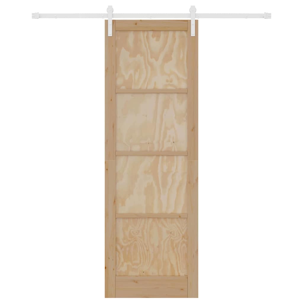 Schiebetür Manuell Natur und Weiß 78 x 232 cm
