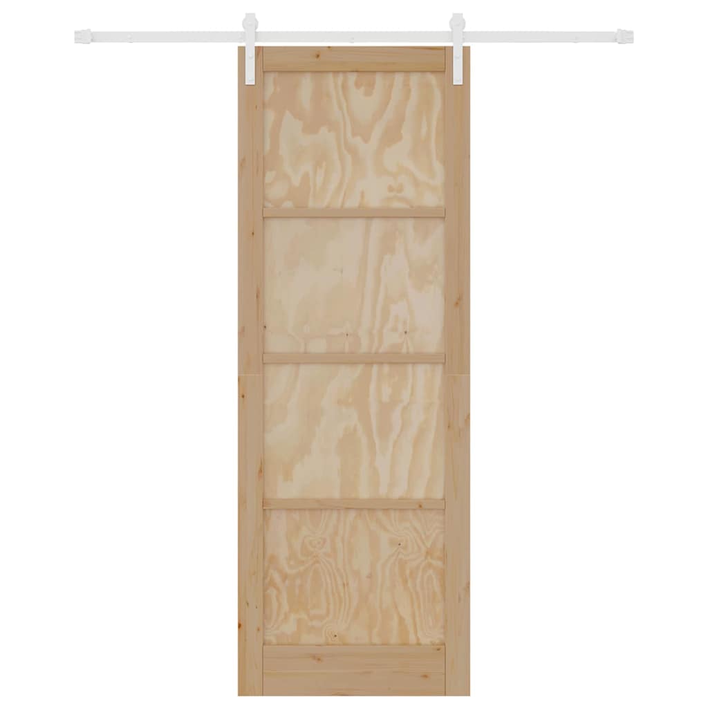 Schiebetür Manuell Natur und Weiß 83 x 232 cm