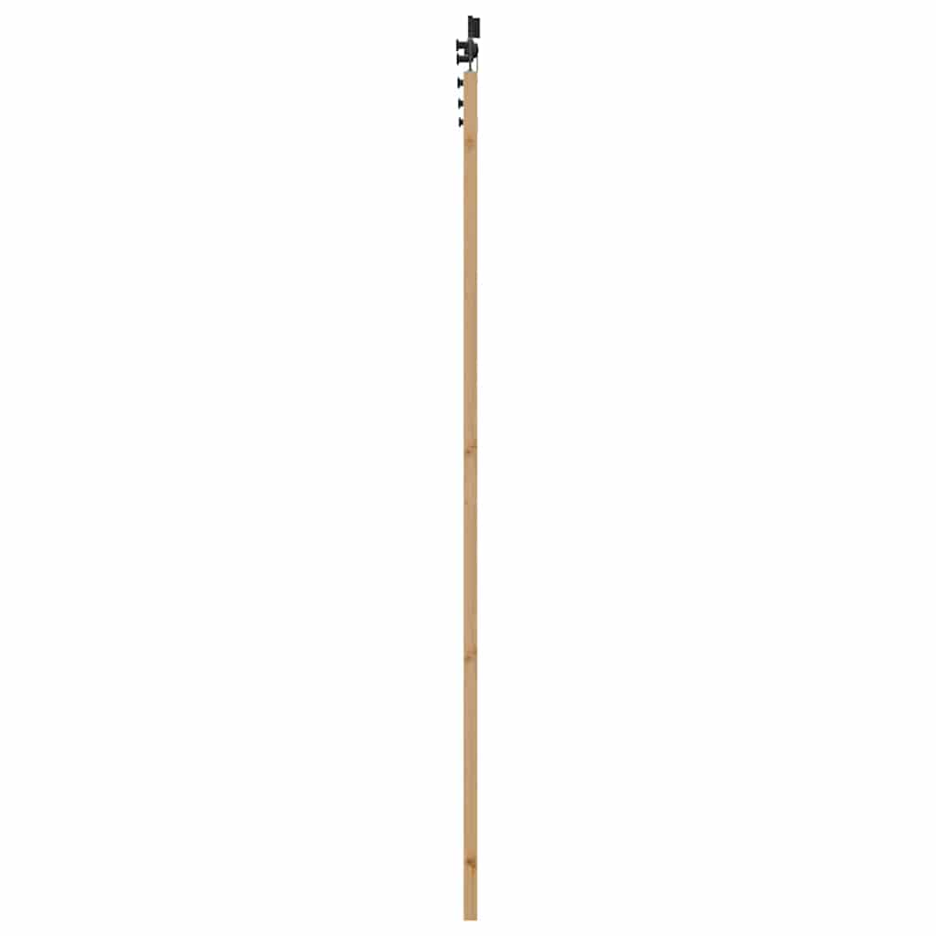 Schiebetür-Set Manuell Natur und Schwarz 83 x 232 cm