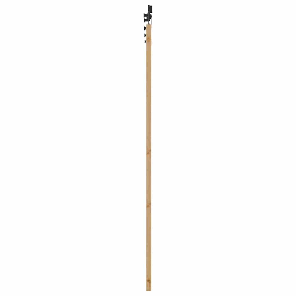 Schiebetür-Set Manuell Natur und Schwarz 86 x 198.5 cm