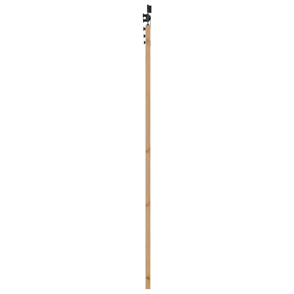 Schiebetür-Set Manuell Natur und Schwarz 83 x 202 cm