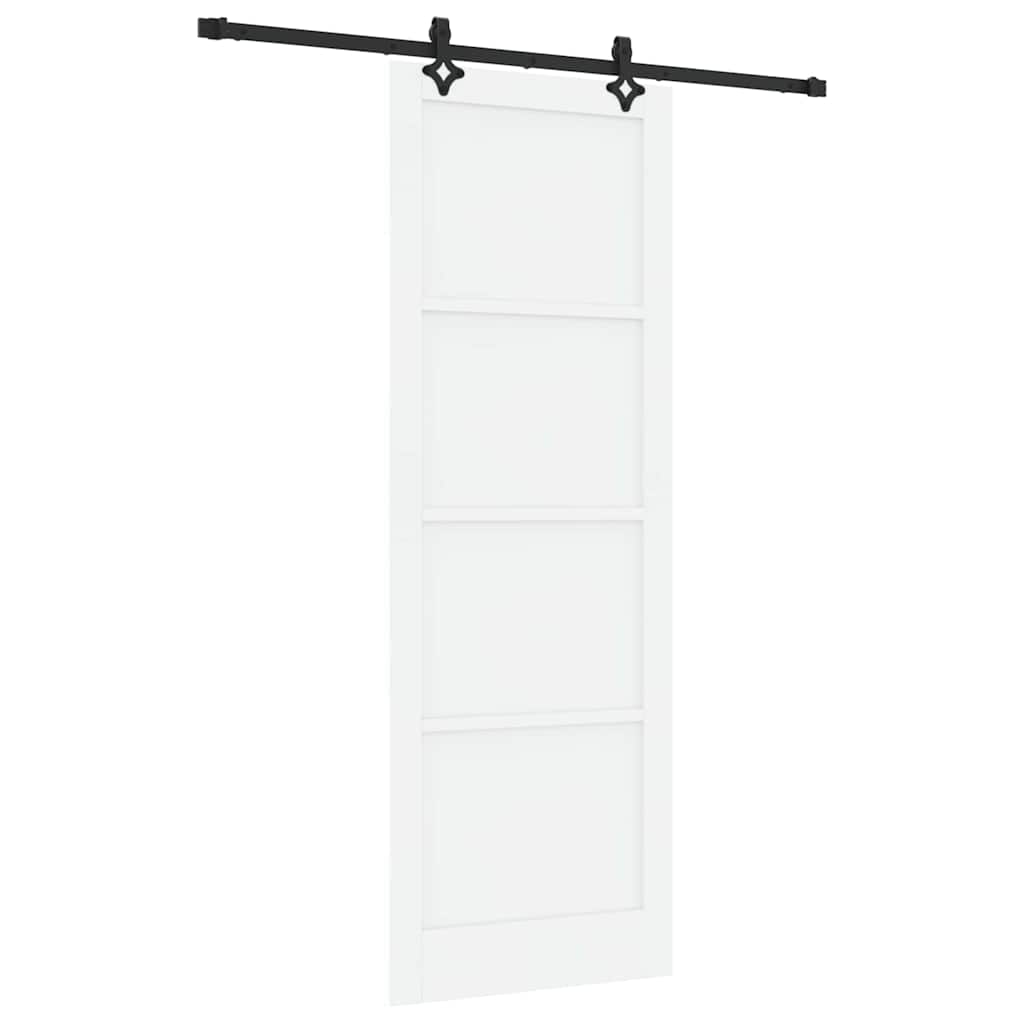 Schiebetür Manuell Weiß und Schwarz 83 x 232 cm