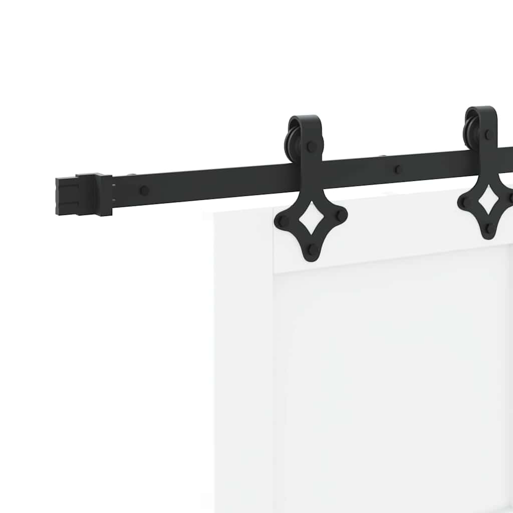 Schiebetür-Set Manuell Weiß und Schwarz 78 x 232 cm