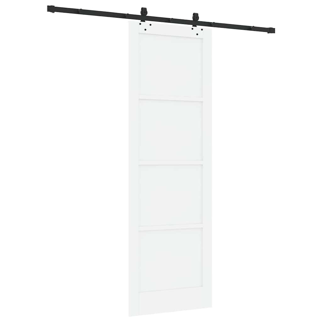 Schiebetür-Set Manuell Weiß und Schwarz 78 x 232 cm