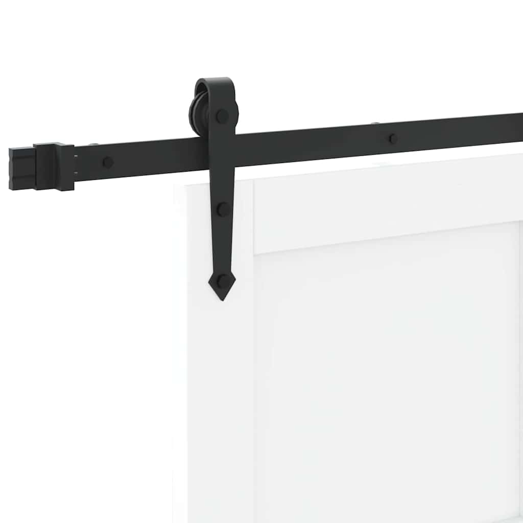 Schiebetür Manuell Weiß und Schwarz 78 x 211 cm