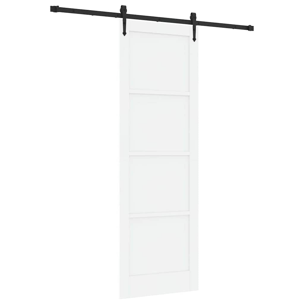 Schiebetür Manuell Weiß und Schwarz 78 x 232 cm