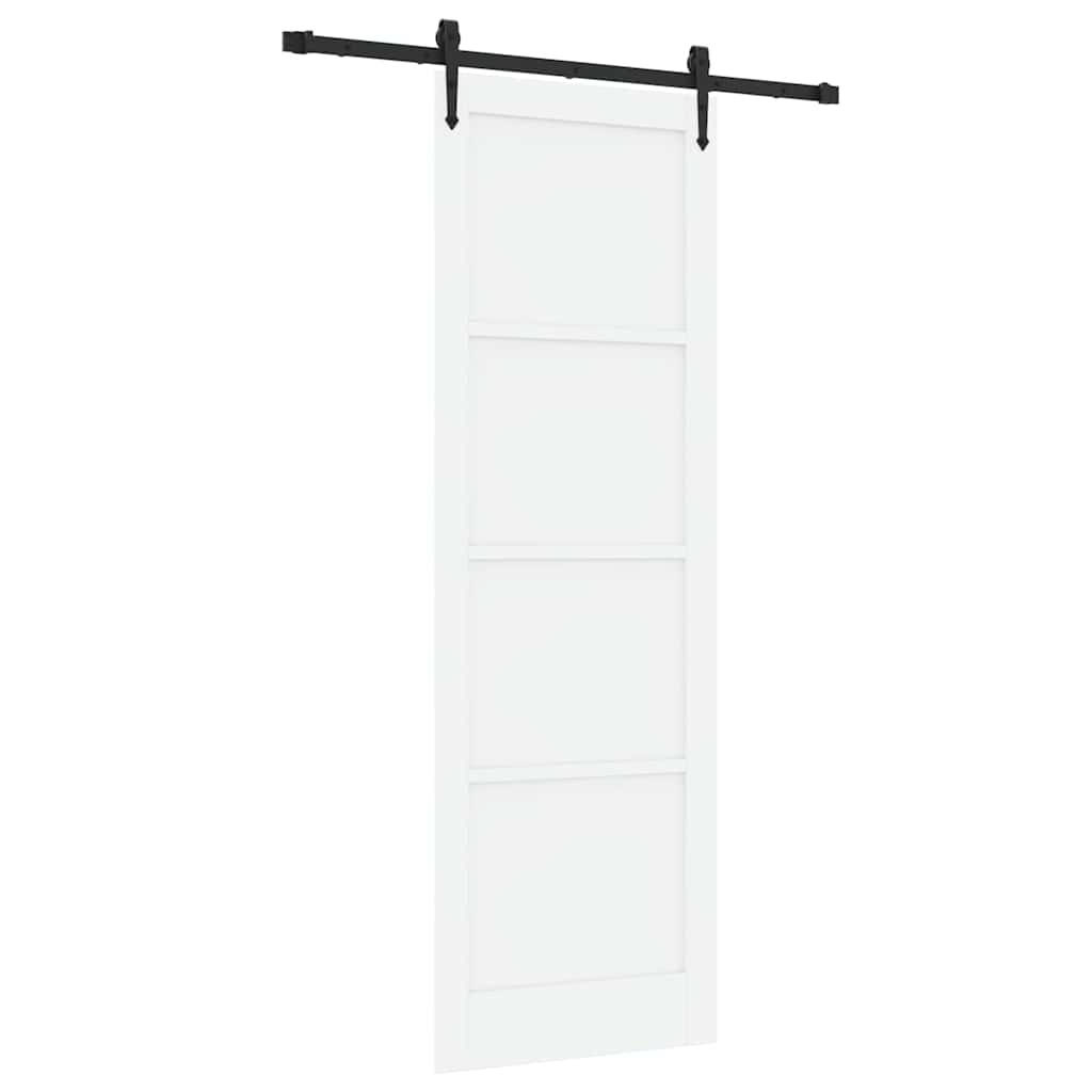 Schiebetür Manuell Weiß 78 x 232 cm Massivholz Kiefer