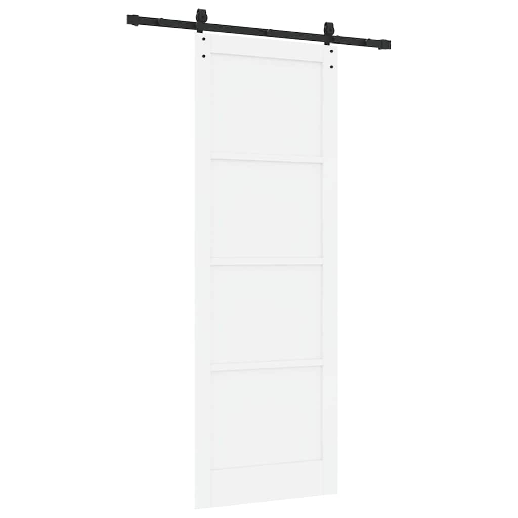 Schiebetür Manuell Weiß 83 x 232 cm Massivholz Kiefer