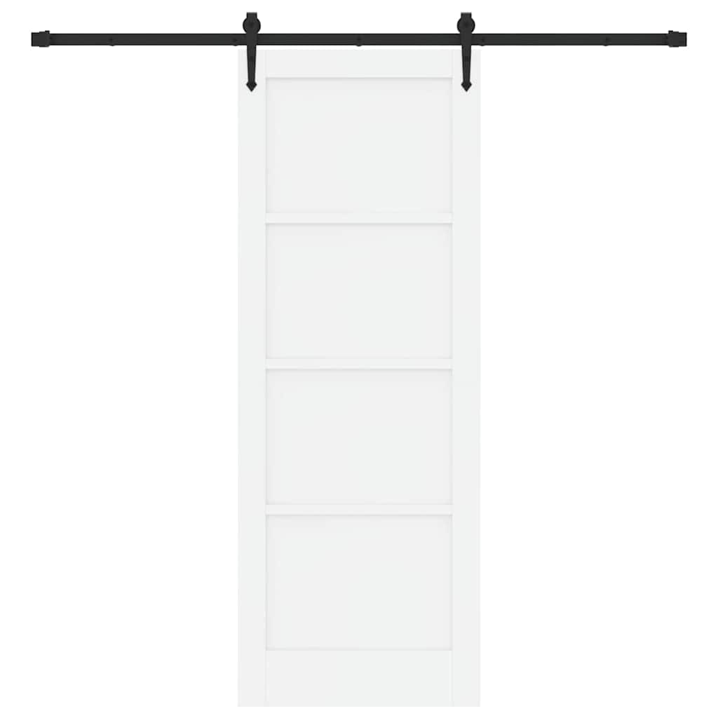 Schiebetür Manuell Weiß 78 x 211 cm Massivholz Kiefer