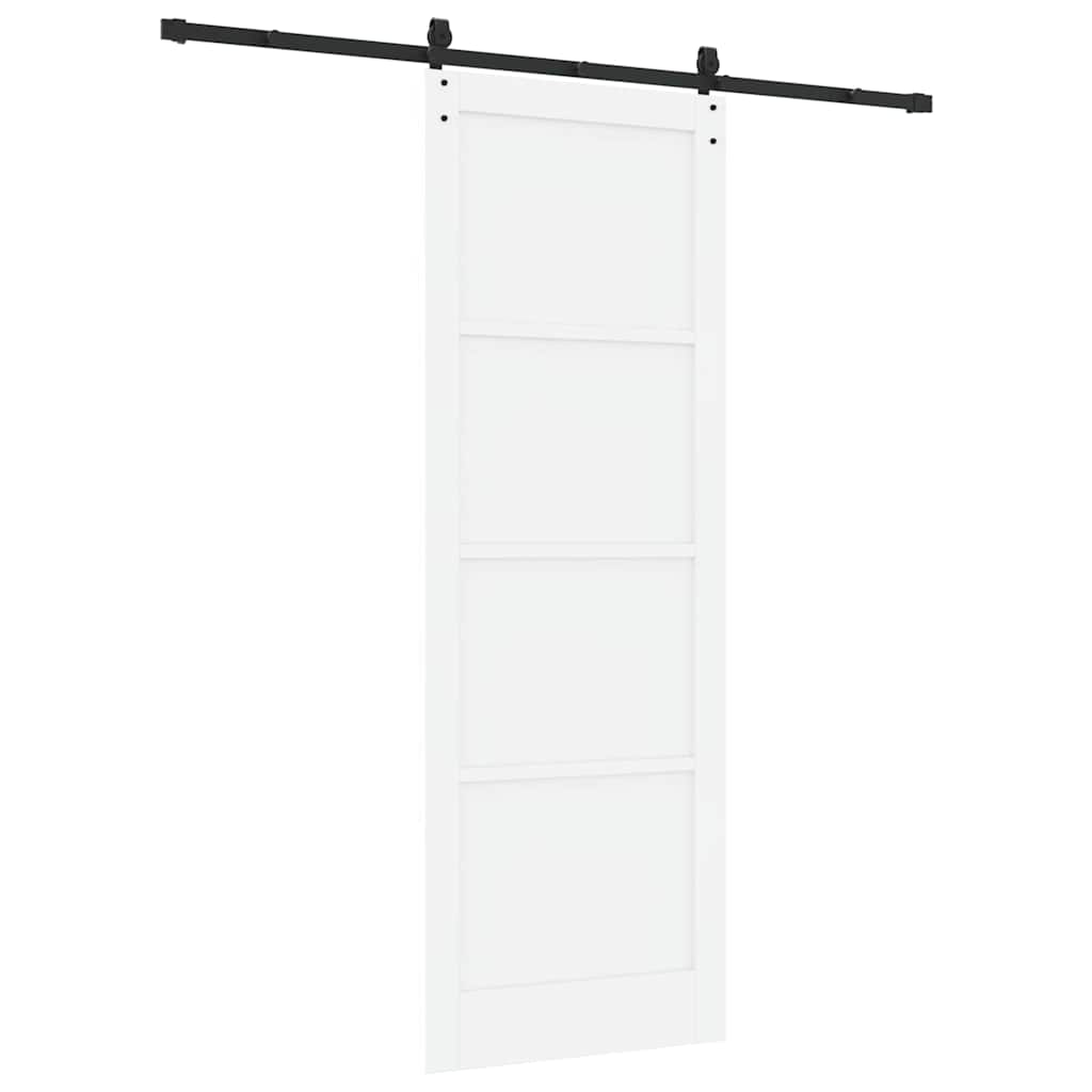 Schiebetür Manuell Weiß 83 x 232 cm Massivholz Kiefer