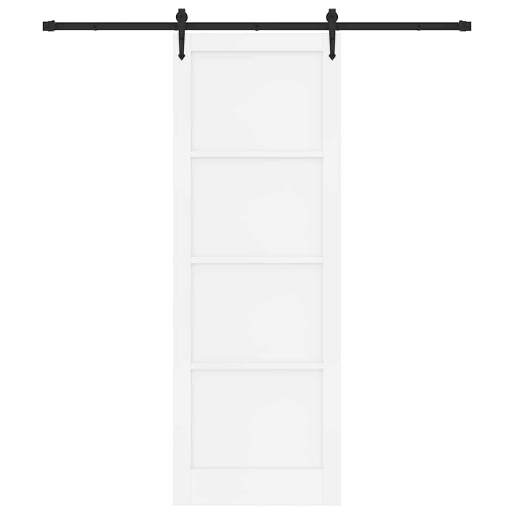 Schiebetür Manuell Weiß 83 x 232 cm Massivholz Kiefer