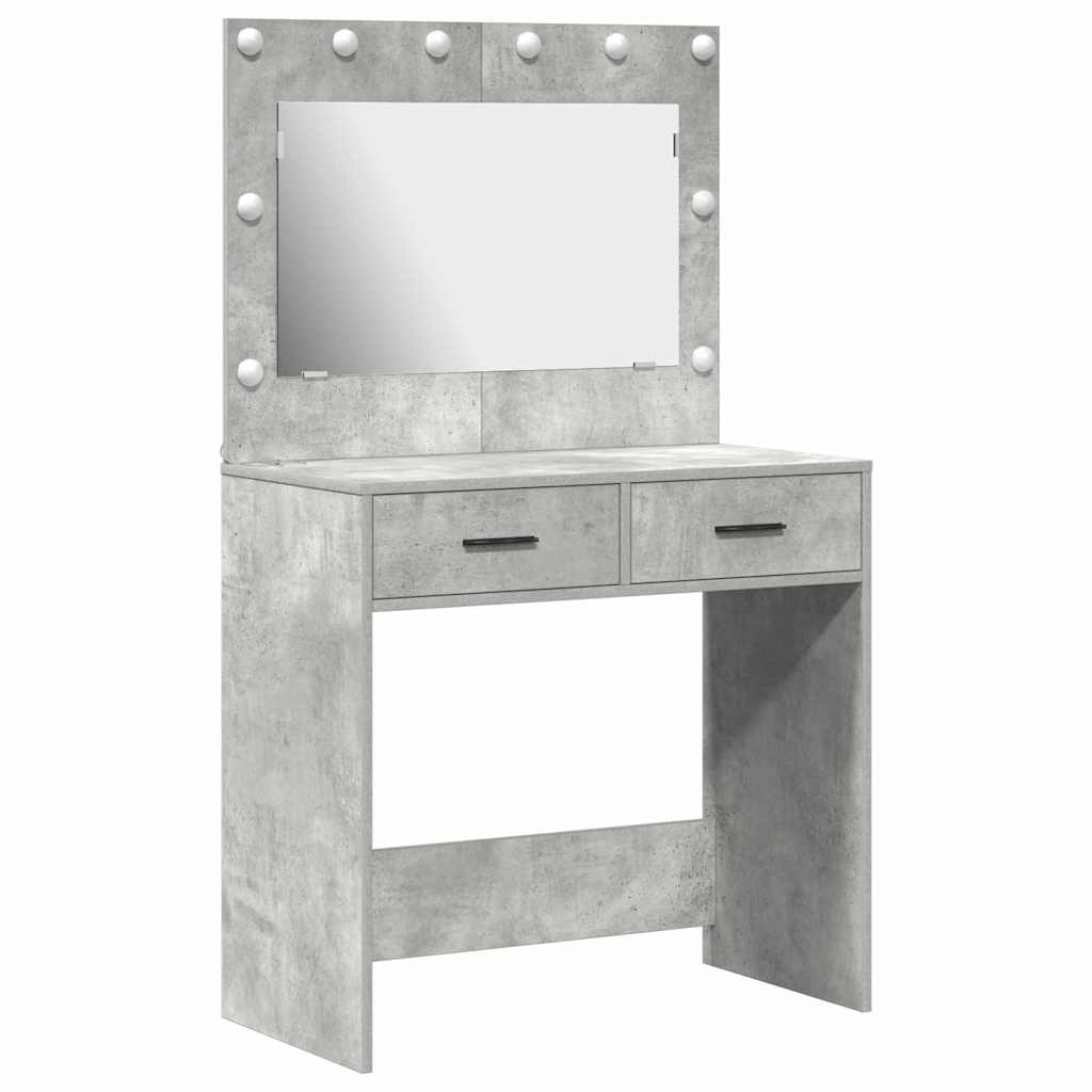 Schminktisch Betongrau 78,5 x 41 x 135 cm Holzwerkstoff