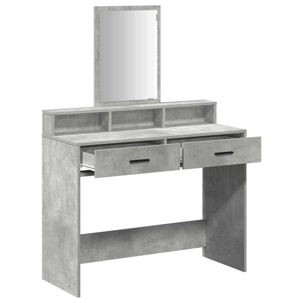 Schminktisch Betongrau 100 x 41 x 140 cm Holzwerkstoff