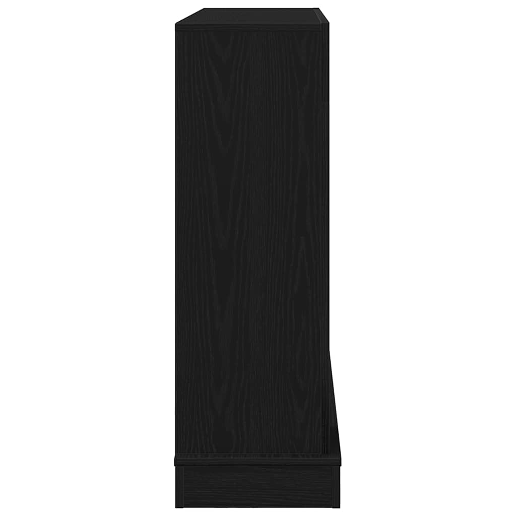 Fireplace surround black oak look 100x30x87.5cm wood material