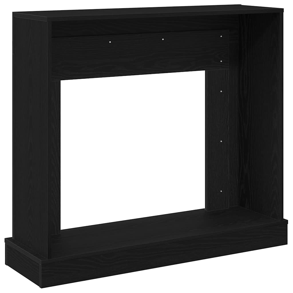 Fireplace surround black oak look 100x30x87.5cm wood material