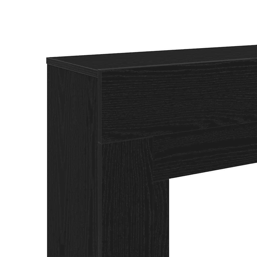 Fireplace surround black oak look 100x30x87.5cm wood material