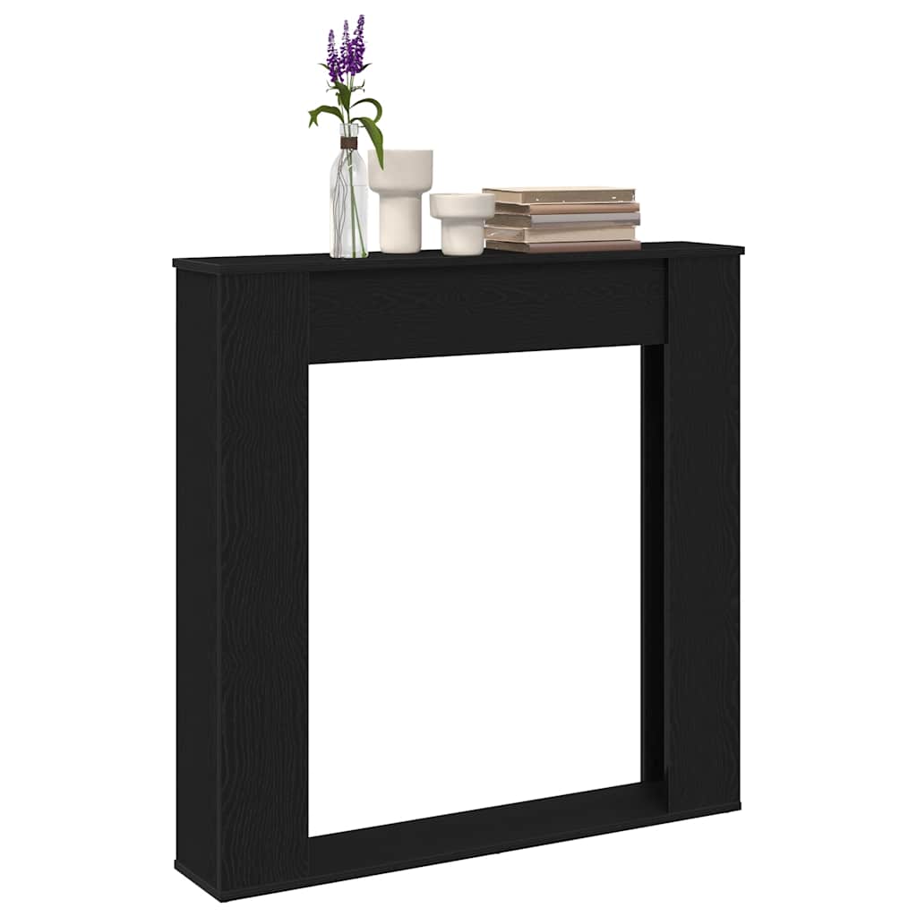 Fireplace surround black oak look 100x20x100 cm wood material