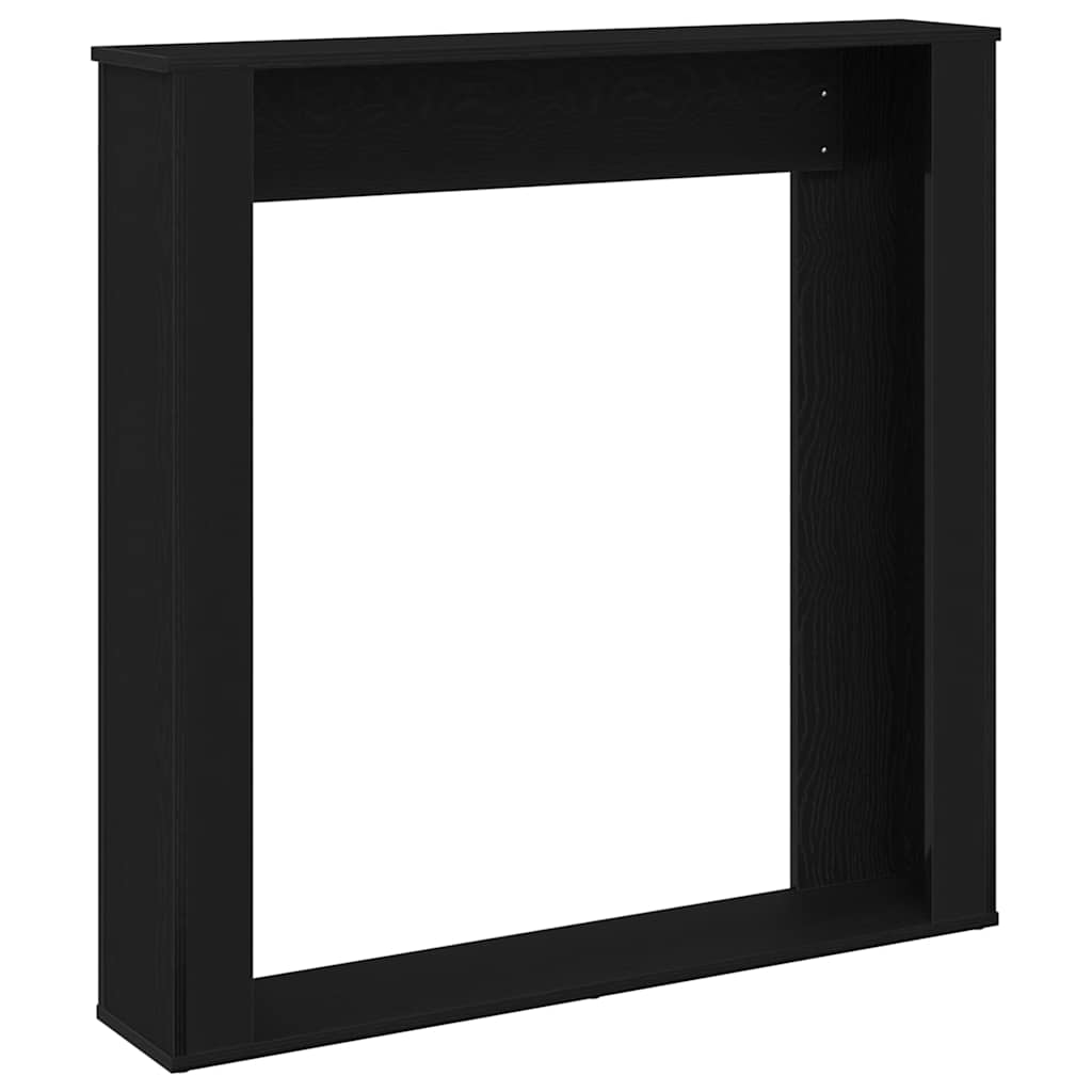 Fireplace surround black oak look 100x20x100 cm wood material