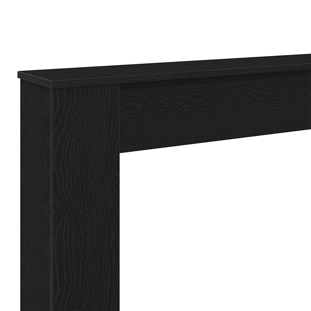 Fireplace surround black oak look 100x20x100 cm wood material