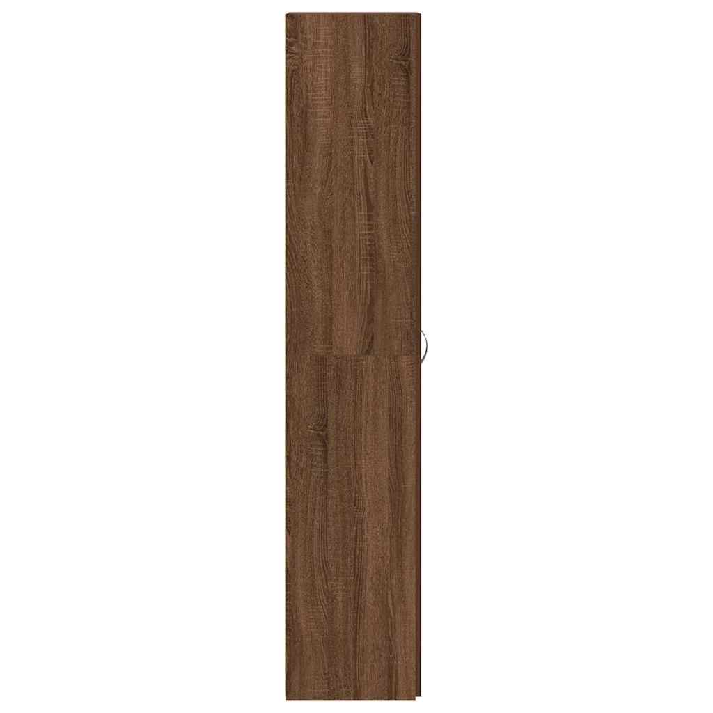 Schuhschrank mit Regal Braun 80 x 35,5 x 180 cm Holzwerkstoff