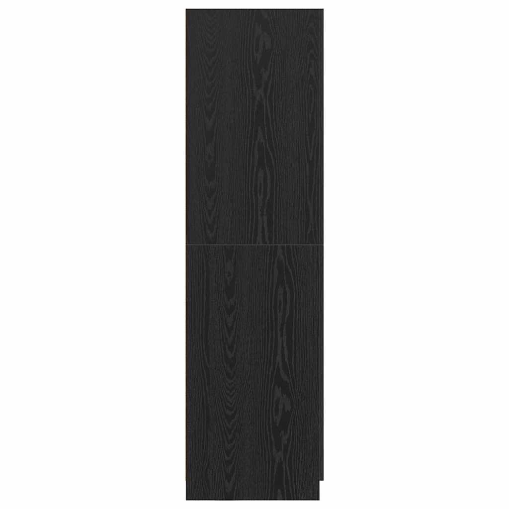 Kleiderschrank mit Tür Schwarz 80 x 51 x 180 cm Holzwerkstoff