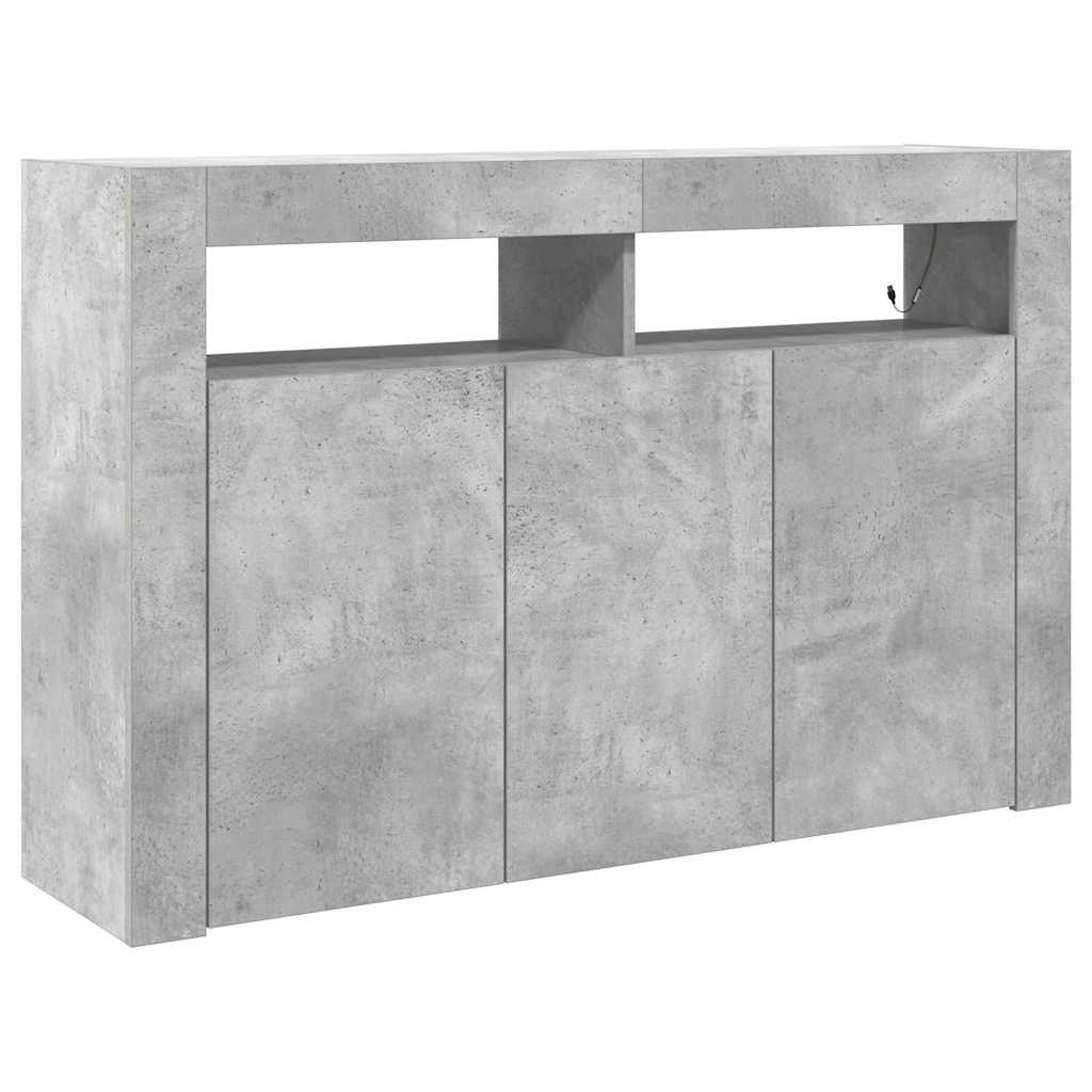 Sideboard Betongrau 116 x 30 x 75 cm Holzwerkstoff