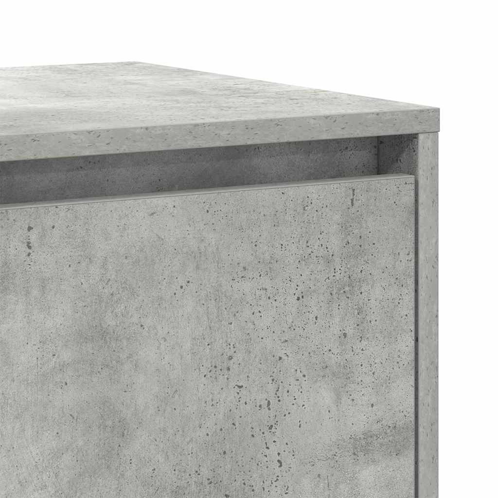 Sideboard Betongrau 135 x 41 x 69 cm Holzwerkstoff
