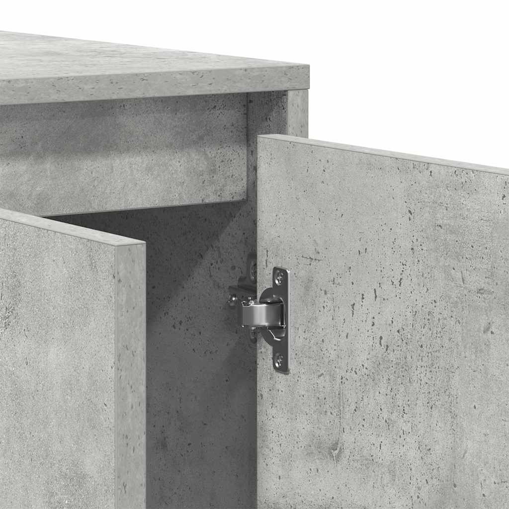 Sideboard Betongrau 135 x 41 x 69 cm Holzwerkstoff