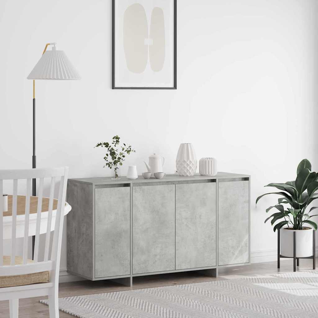 Sideboard Betongrau 135 x 41 x 69 cm Holzwerkstoff
