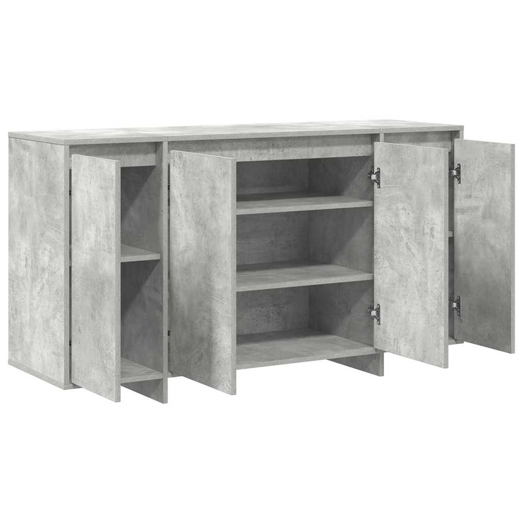 Sideboard Betongrau 135 x 41 x 69 cm Holzwerkstoff