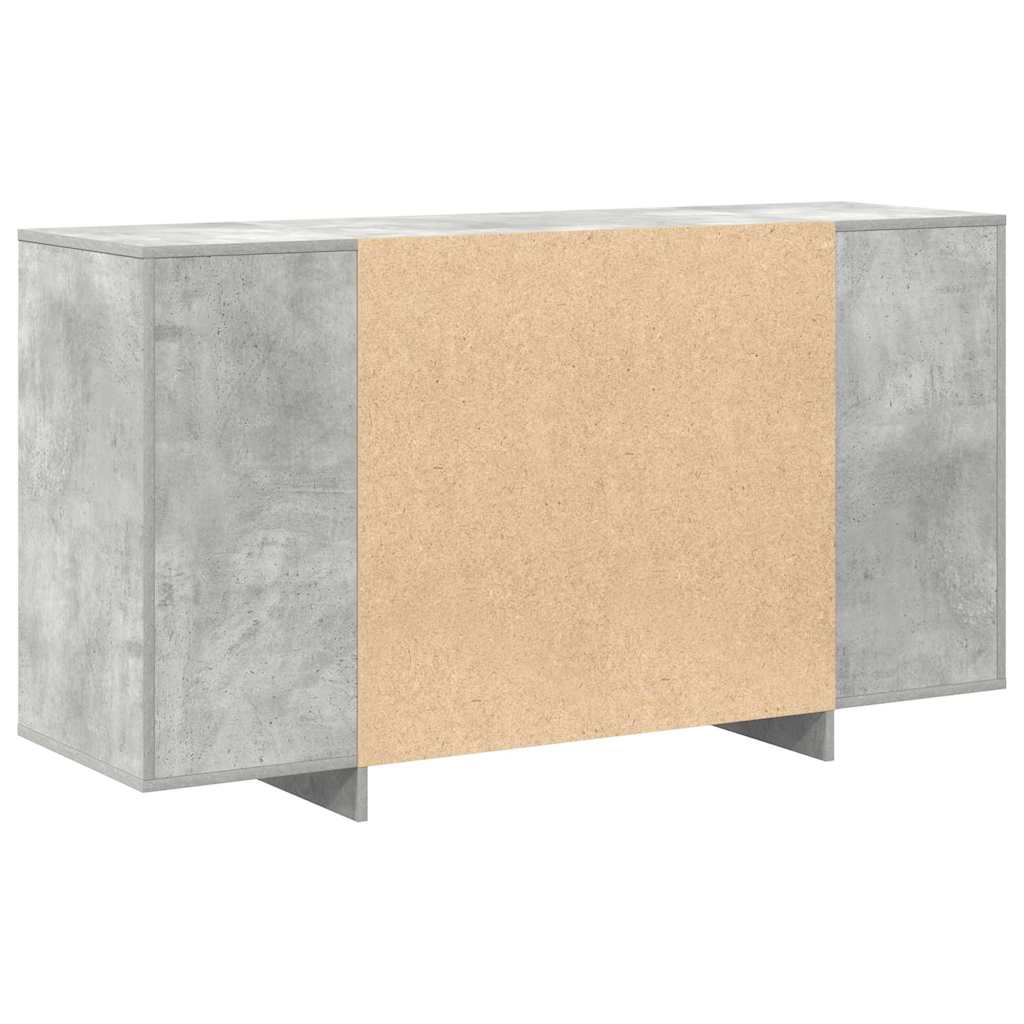 Sideboard Betongrau 135 x 41 x 69 cm Holzwerkstoff